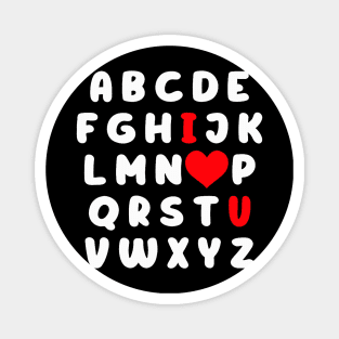 ABC Alphabet I Love You English Teacher Valentines Day Magnet